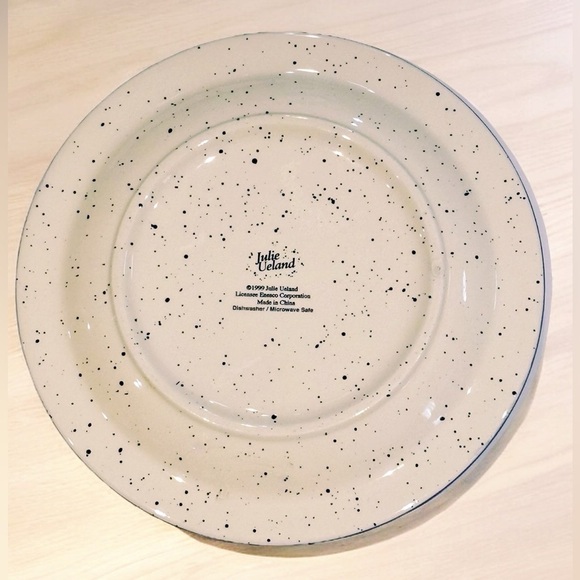 Julie Ueland Butterfly & Pansies Plate Replacement 1999 Enesco VTG Key Catcher - Picture 2 of 5